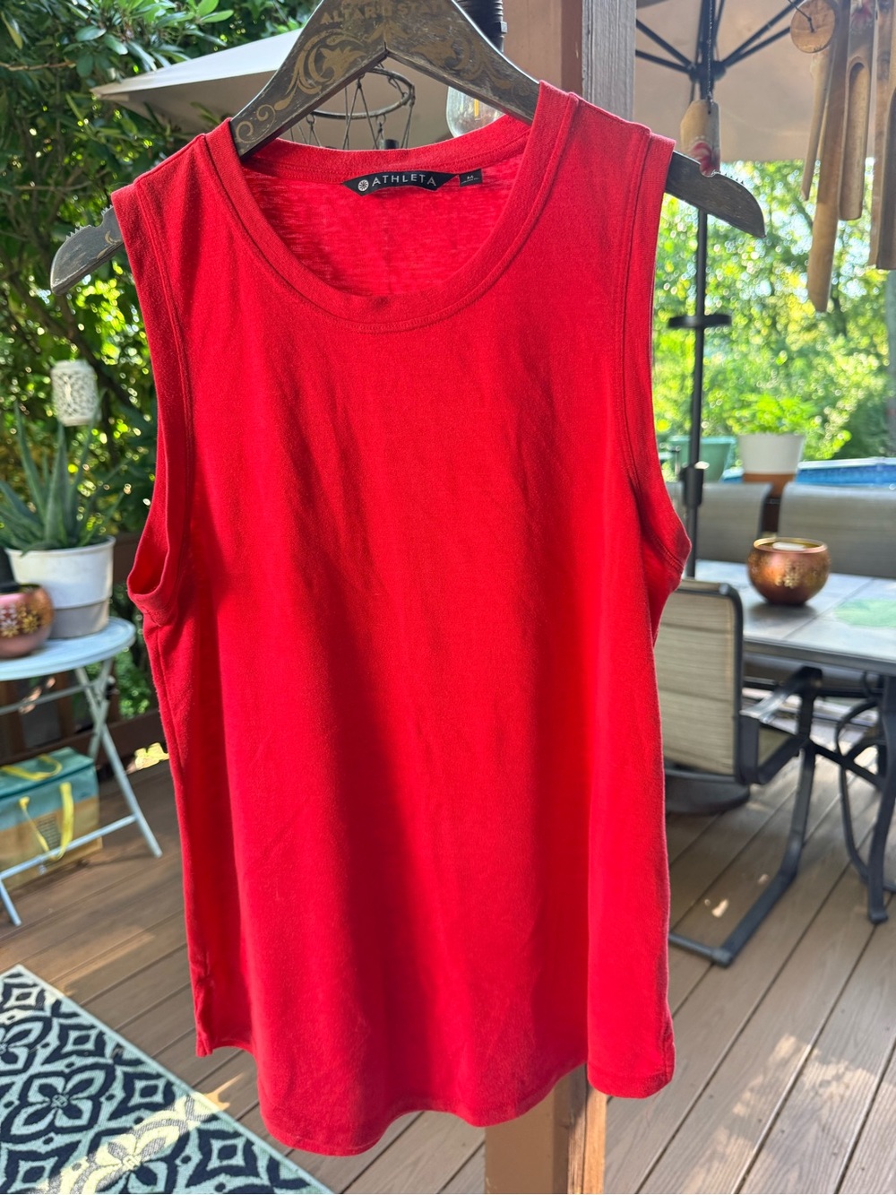 Athleta Bright Red Crewneck Sleeveless Tank
